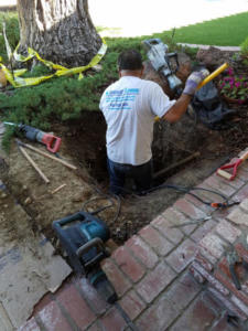 Sewer line clean-outs installed. 